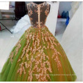 Haute Couture Color Combination Beaded Lace Arabic Style Fashion Evening Dress